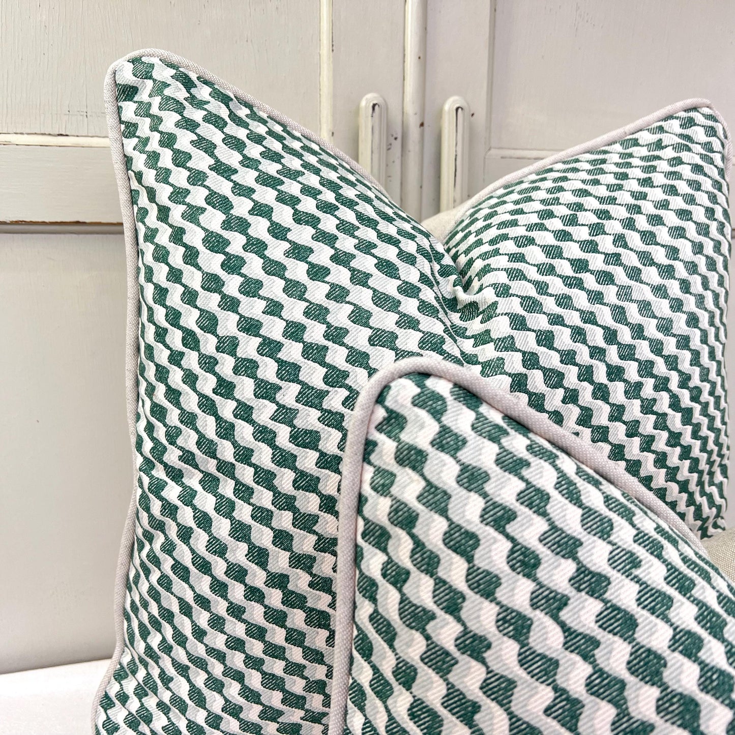 Cushions Made In Fermoie Ruffle Green Cotton Decorative Sofa Throw Pillow Cover