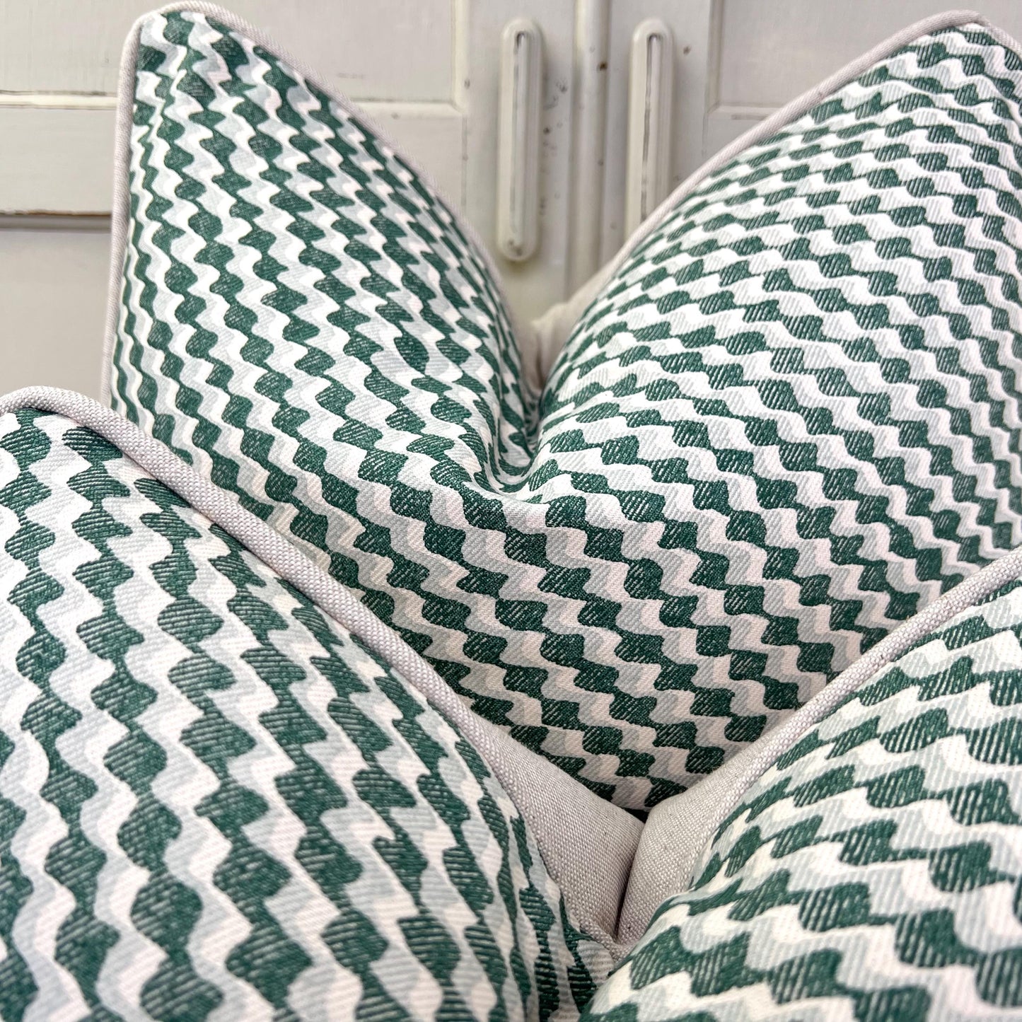 Cushions Made In Fermoie Ruffle Green Cotton Decorative Sofa Throw Pillow Cover