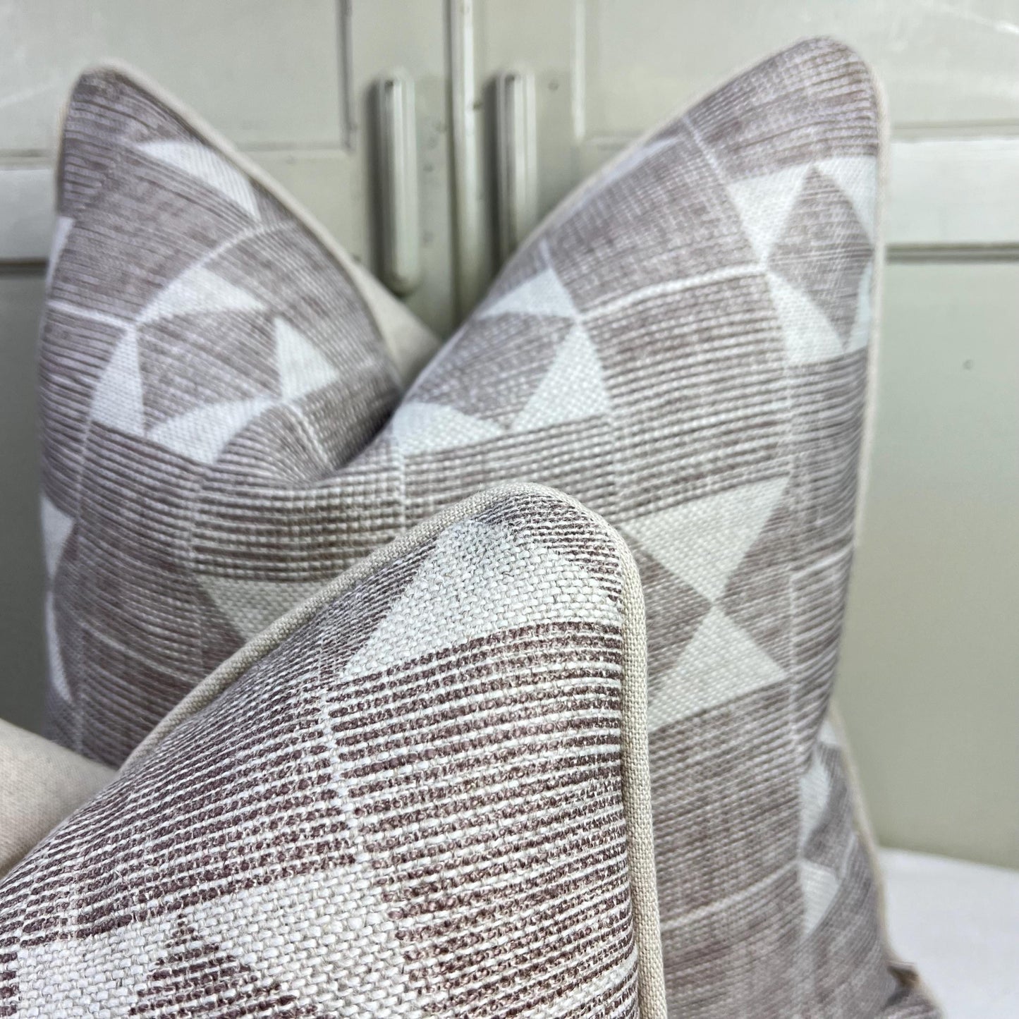 Cushions Made In Fermoie Flag Decorative Taupe Neutral Linen Cushion Pillow Throw Cover