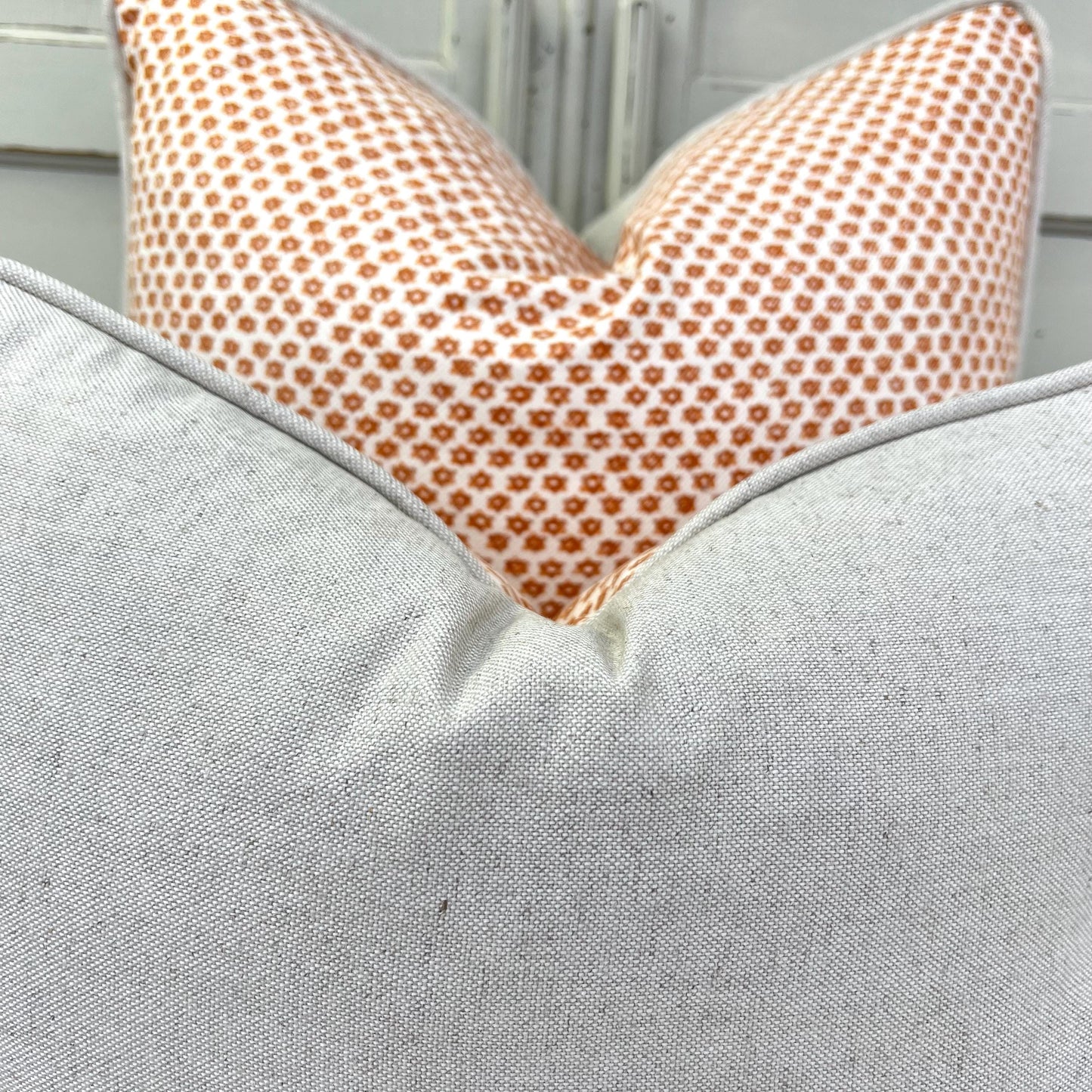 Cushions Made In Fermoie Marden Luxury Designer Decorative Tan Cream Cotton Cushion Pillow Throw Cover