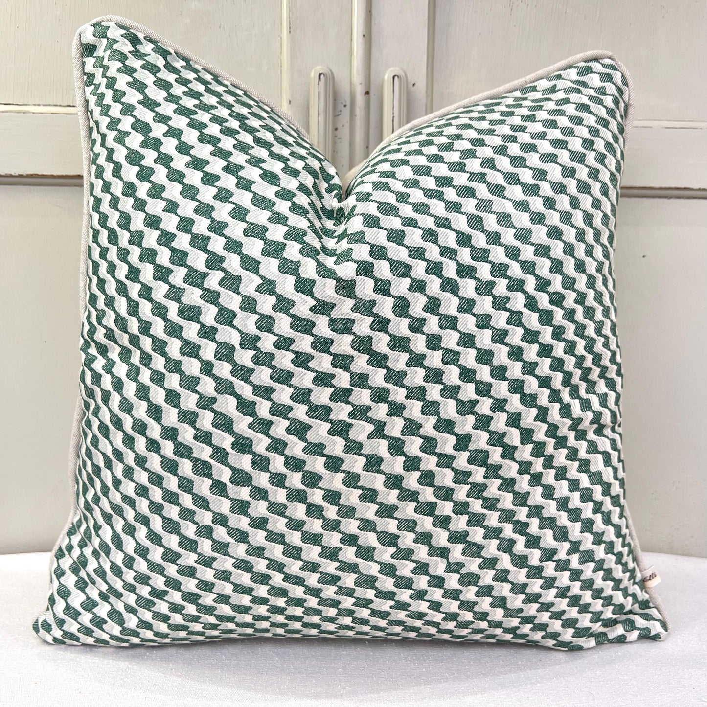 Cushions Made In Fermoie Ruffle Green Cotton Decorative Sofa Throw Pillow Cover