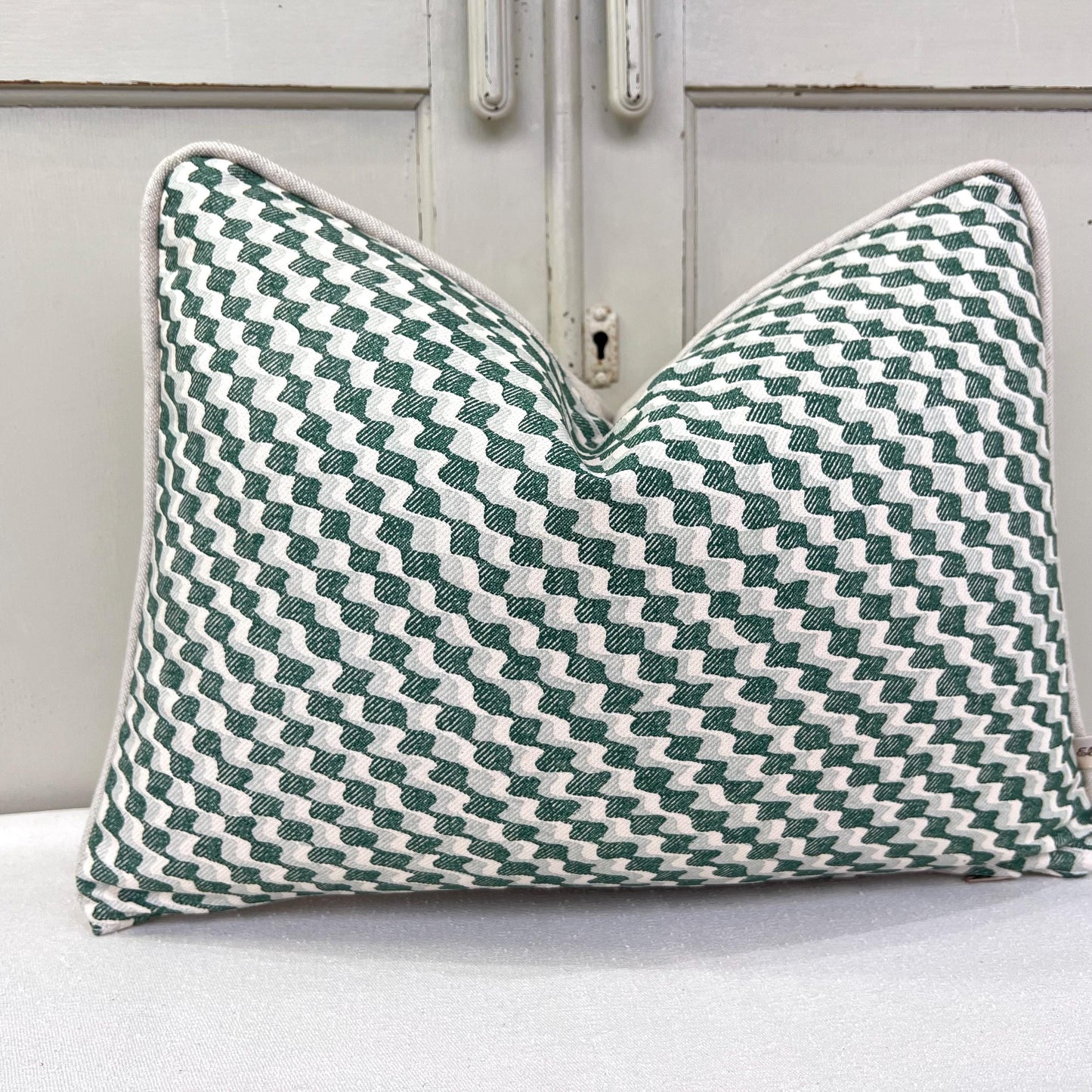 Cushions Made In Fermoie Ruffle Green Cotton Decorative Sofa Throw Pillow Cover