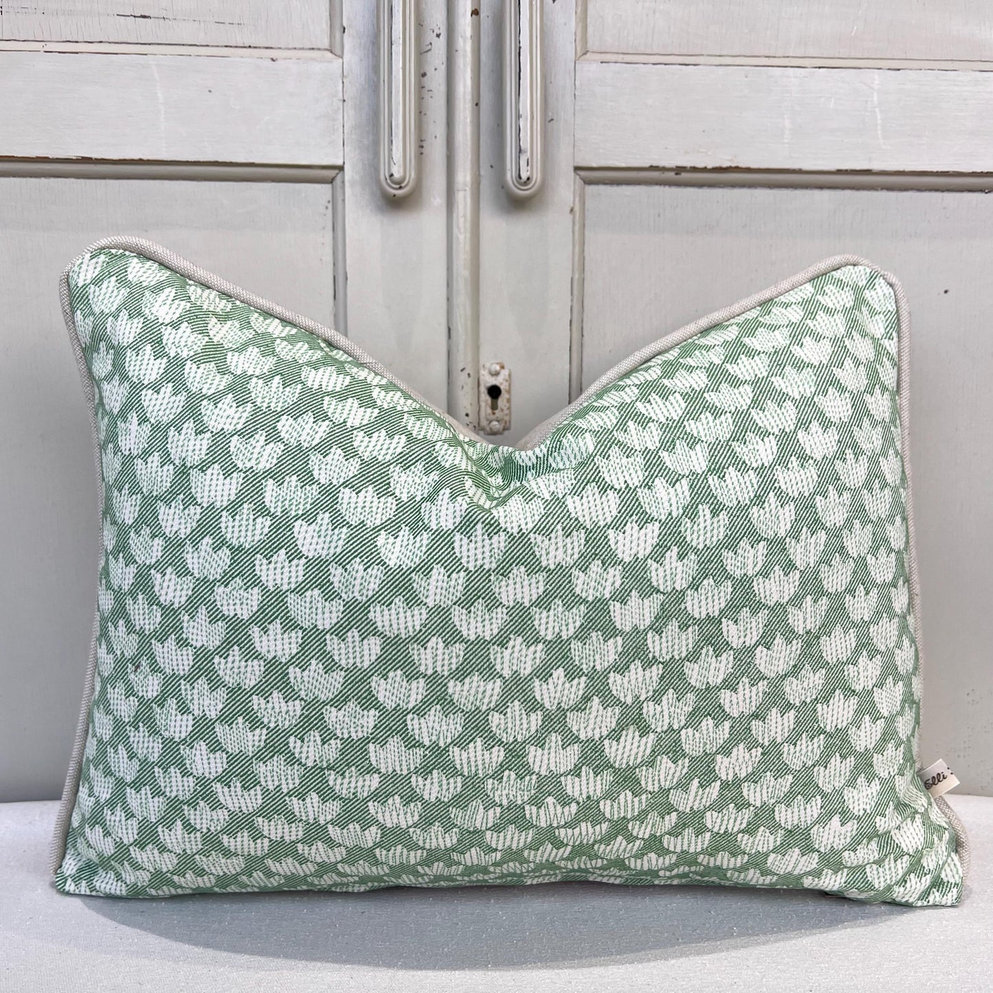 Cushions Made In Fermoie Eythorne Luxury Green Neutral Cotton Cushion Pillow Throw Cover