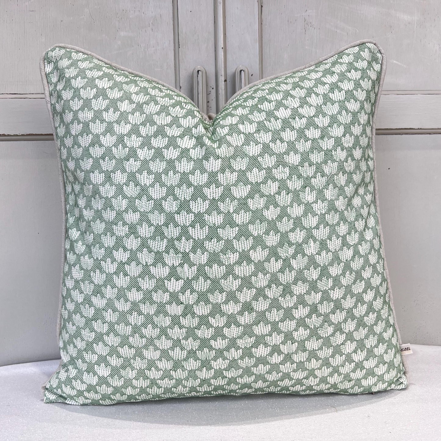 Cushions Made In Fermoie Eythorne Luxury Green Neutral Cotton Cushion Pillow Throw Cover