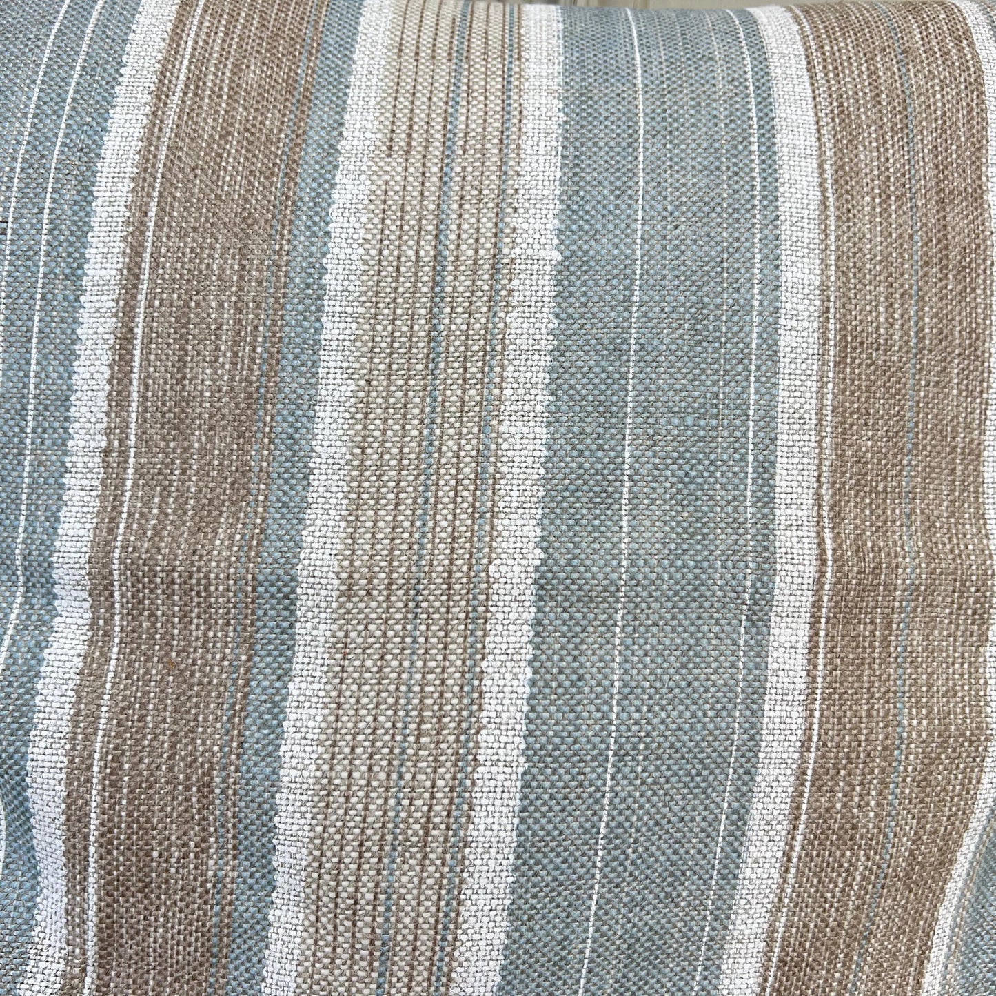 Cushions Made In Fermoie Luxury Designer Carskiey Broad Stripe Beige Blue Cushion Pillow Throw Cover