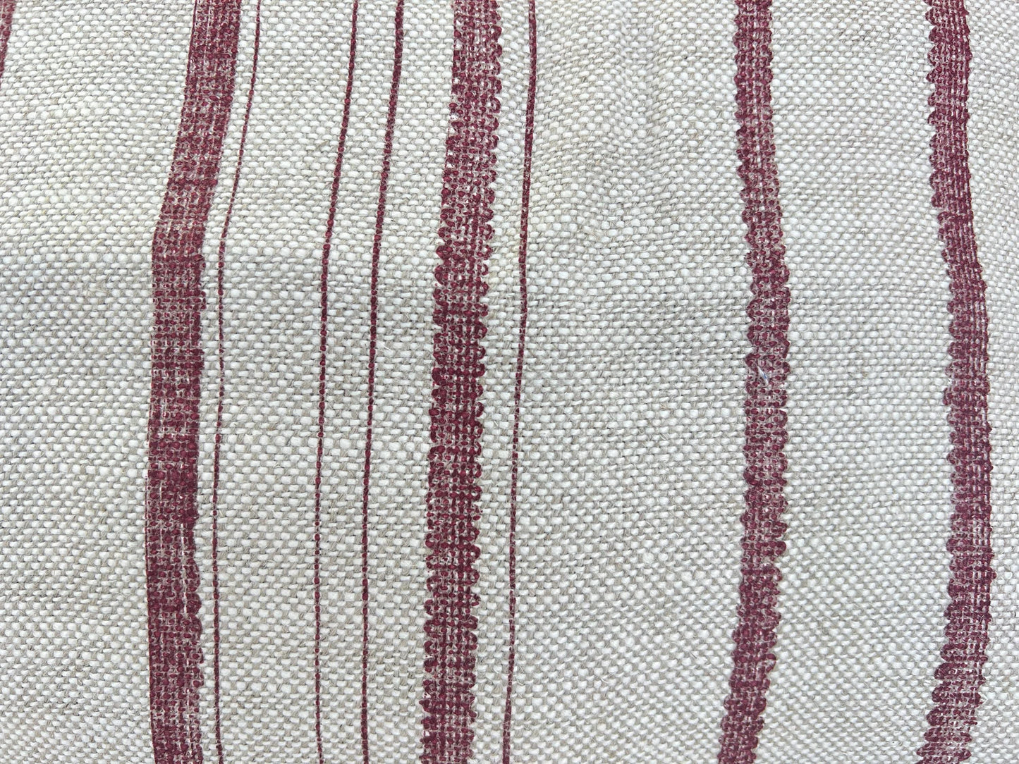 Cushions Made In Fermoie Carskiey Single Stripe Luxury Designer Decorative Neutral Rusty Red Linen Cushion Pillow Throw Cover