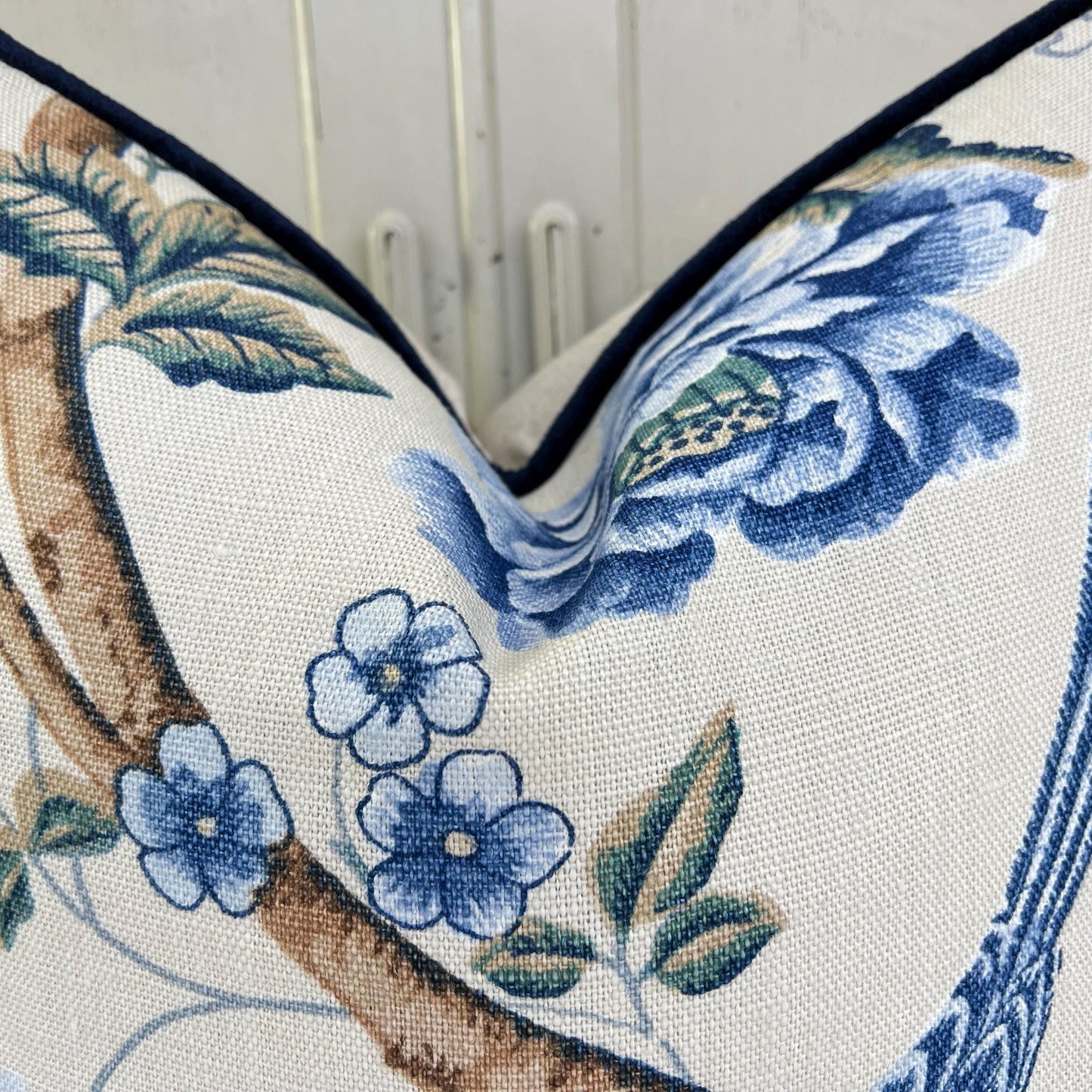 GP & J Baker Elinors Blue Green Bird Luxury Designer Decorative Cushion Throw Pillow Cover