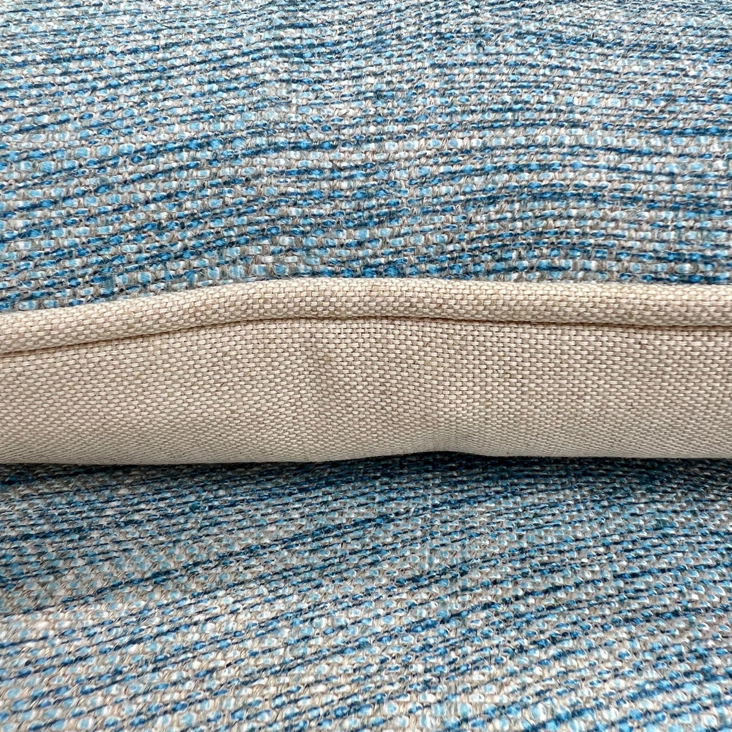 Cushions Made In Fermoie Wave Luxury Designer Decorative Rich Blue Linen Cushion Pillow Throw Cover.