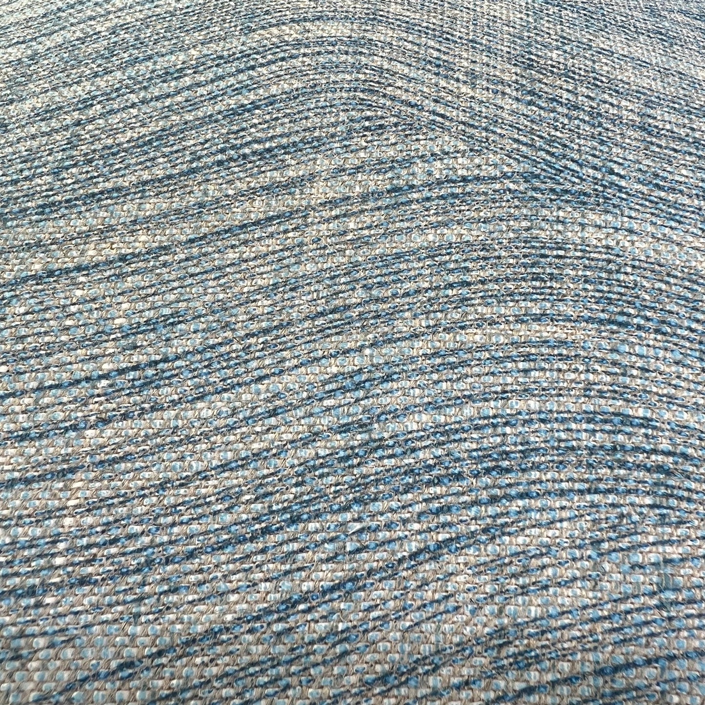 Cushions Made In Fermoie Wave Luxury Designer Decorative Rich Blue Linen Cushion Pillow Throw Cover.