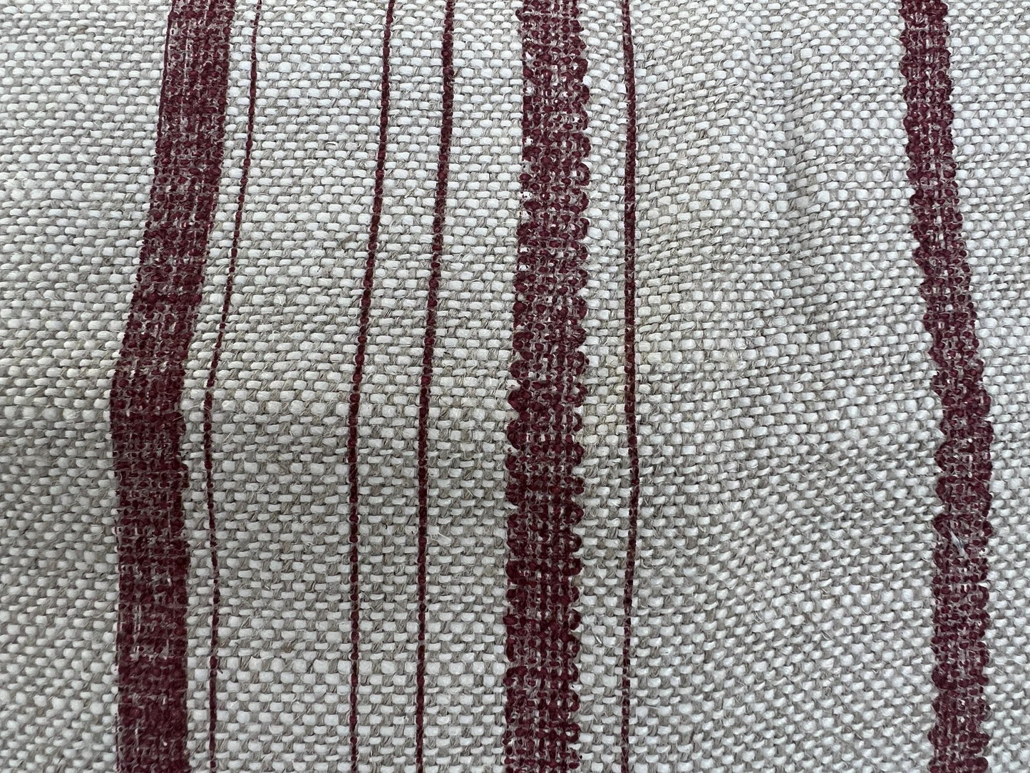 Cushions Made In Fermoie Carskiey Single Stripe Luxury Designer Decorative Neutral Rusty Red Linen Cushion Pillow Throw Cover