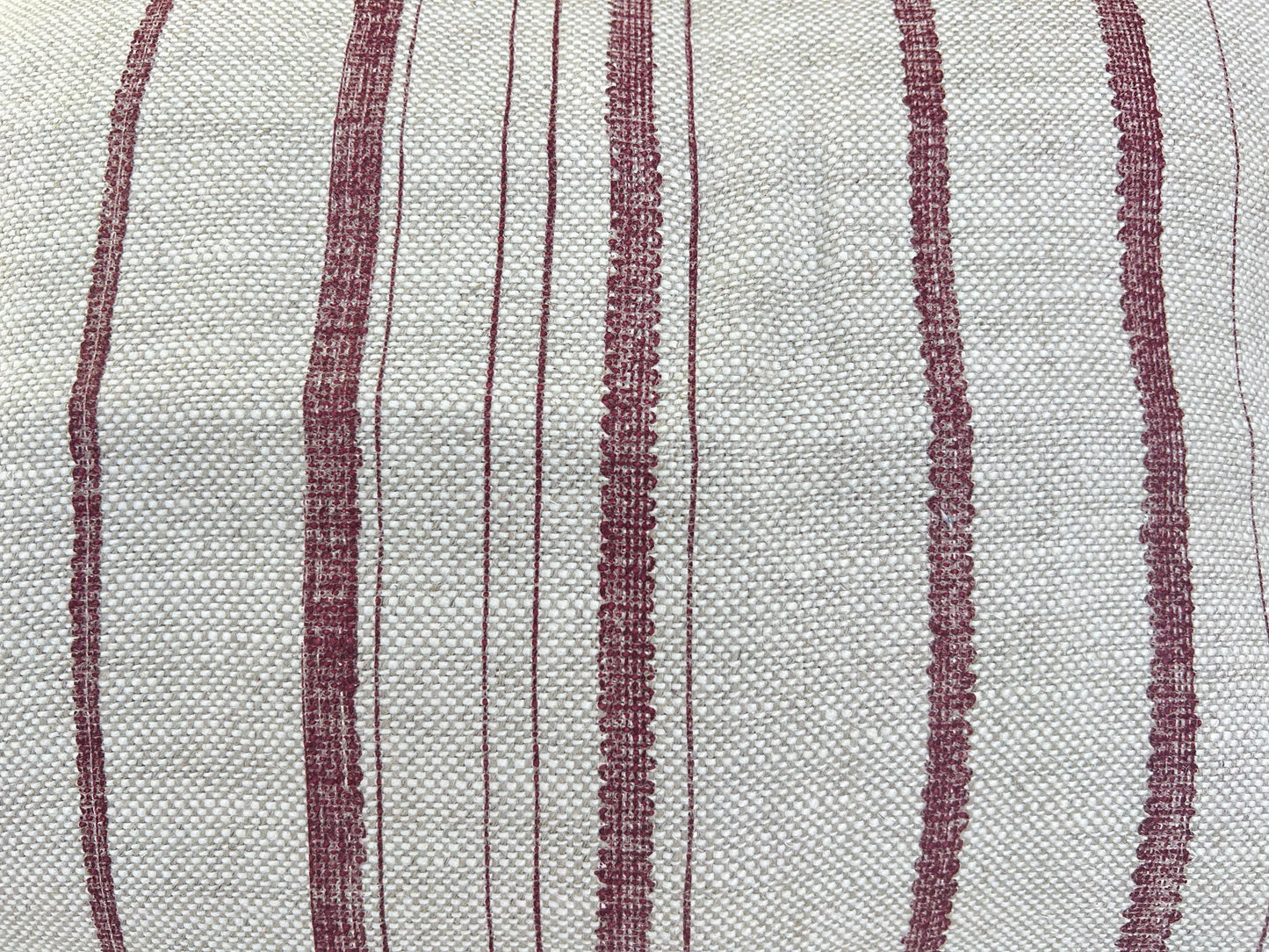 Cushions Made In Fermoie Carskiey Single Stripe Luxury Designer Decorative Neutral Rusty Red Linen Cushion Pillow Throw Cover
