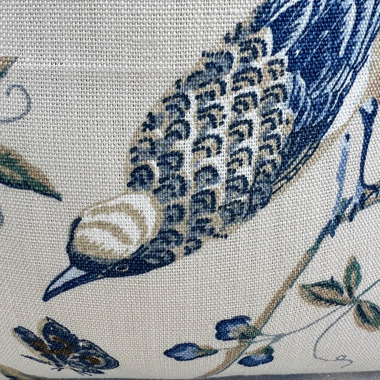 GP & J Baker Elinors Blue Green Bird Luxury Designer Decorative Cushion Throw Pillow Cover