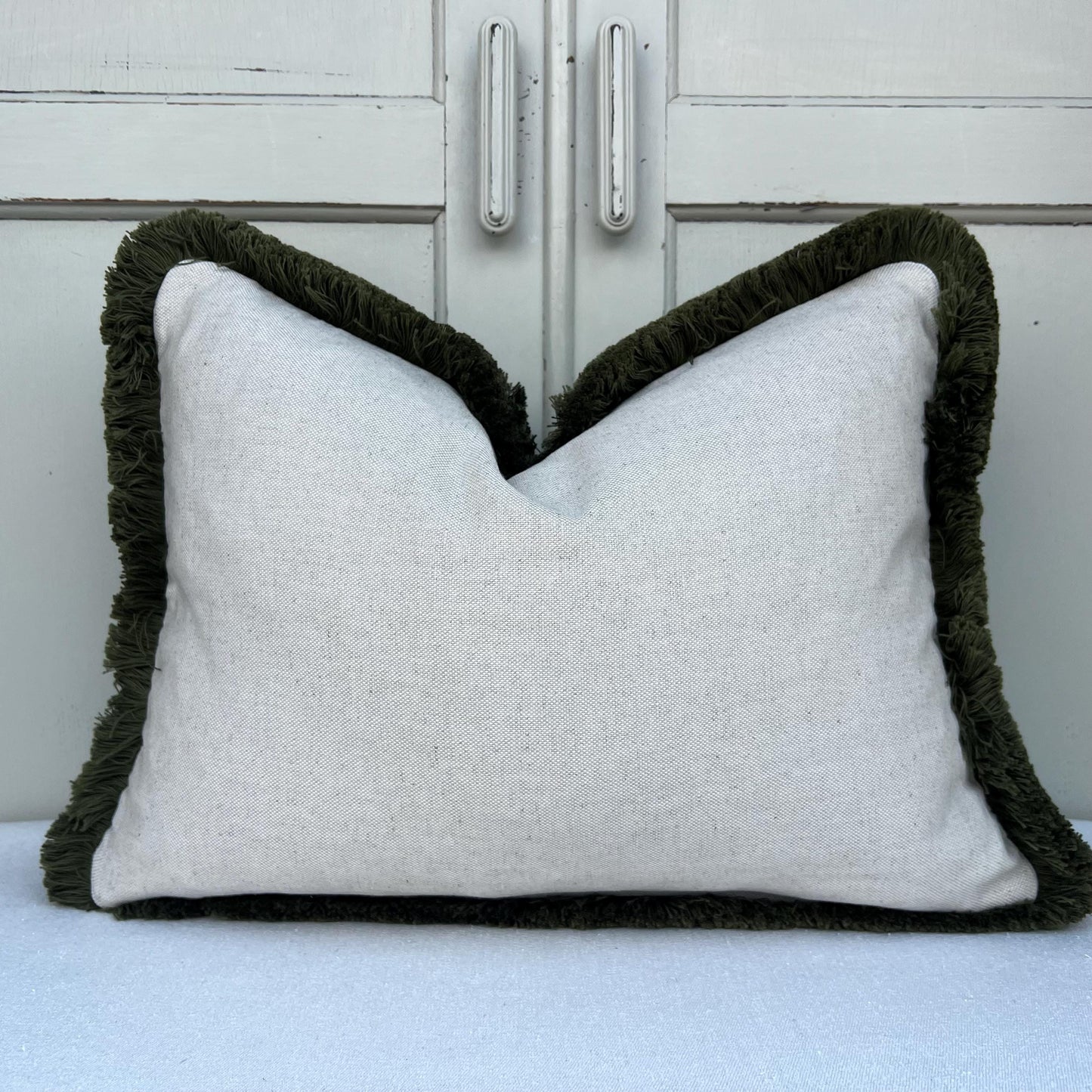 Cushions Made In Fermoie Ruffle Blue Green Cotton Decorative Sofa Throw Pillow Cover