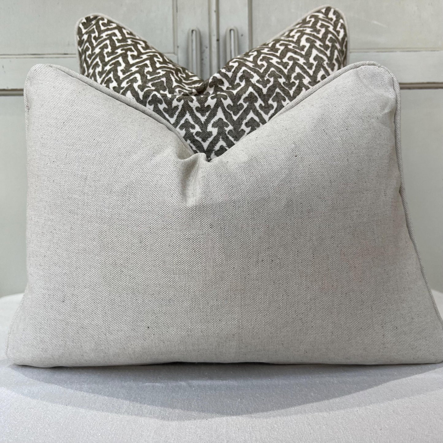 Cushions Made In Fermoie Rabanna Dark Khaki Cotton Decorative Sofa Throw Pillow Cover