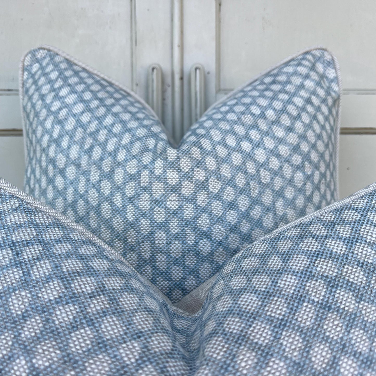 Cushions Made In Fermoie Wicker Luxury Designer Decorative Pale Blue Cotton Cushion Pillow Throw Cover