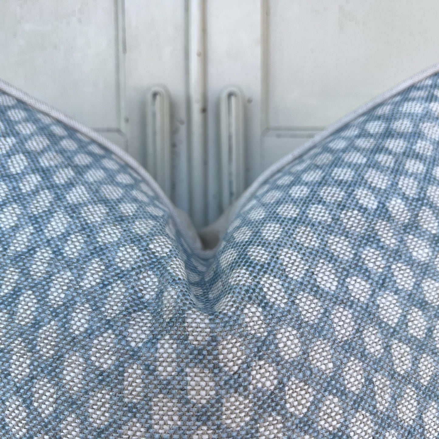 Cushions Made In Fermoie Wicker Luxury Designer Decorative Pale Blue Cotton Cushion Pillow Throw Cover