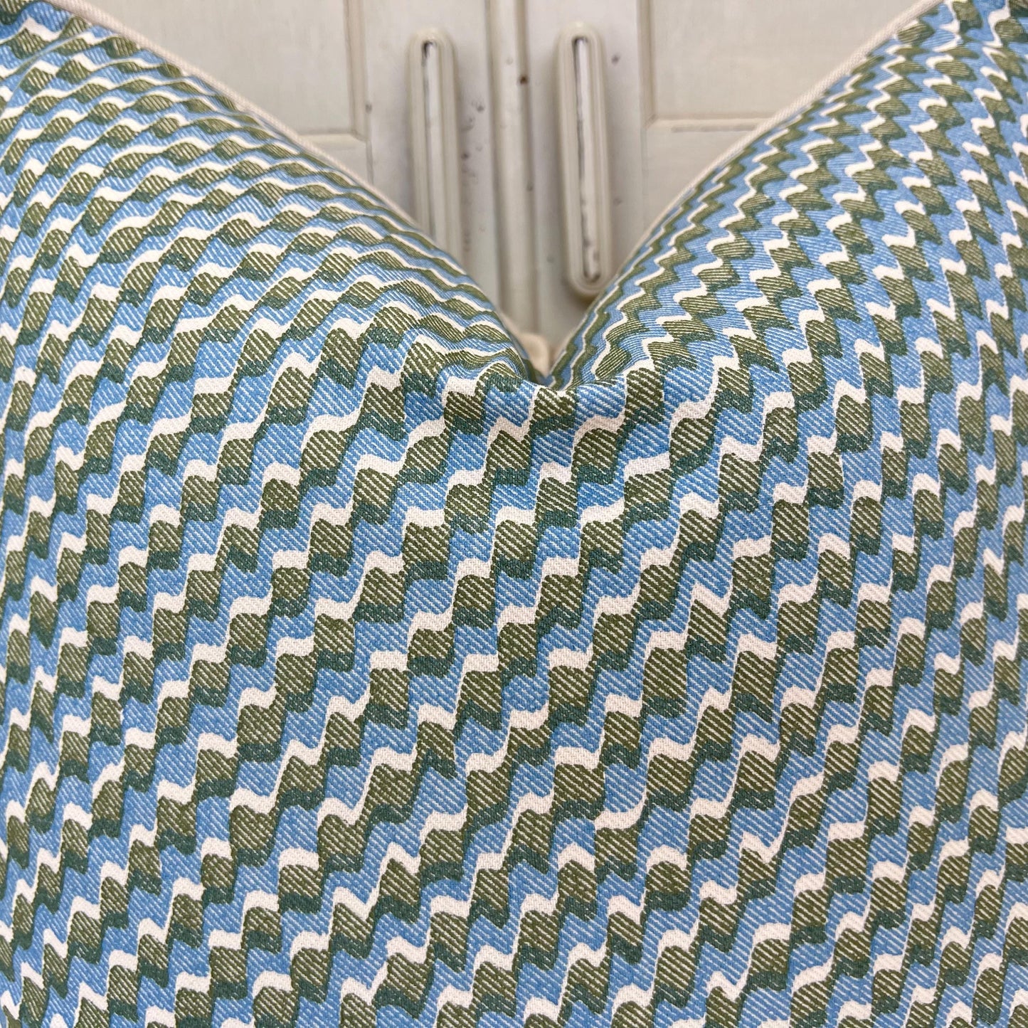 Cushions Made In Fermoie Ruffle Blue Green Cotton Decorative Sofa Throw Pillow Cover