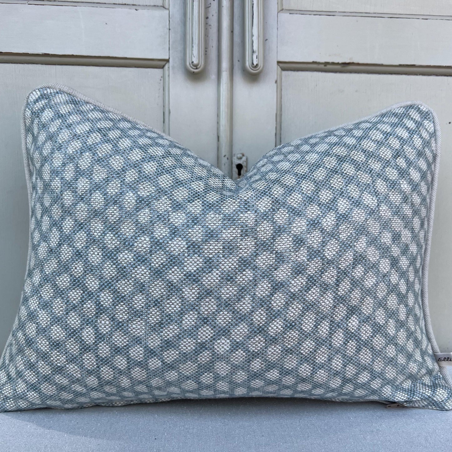 Cushions Made In Fermoie Wicker Luxury Designer Decorative Pale Blue Cotton Cushion Pillow Throw Cover