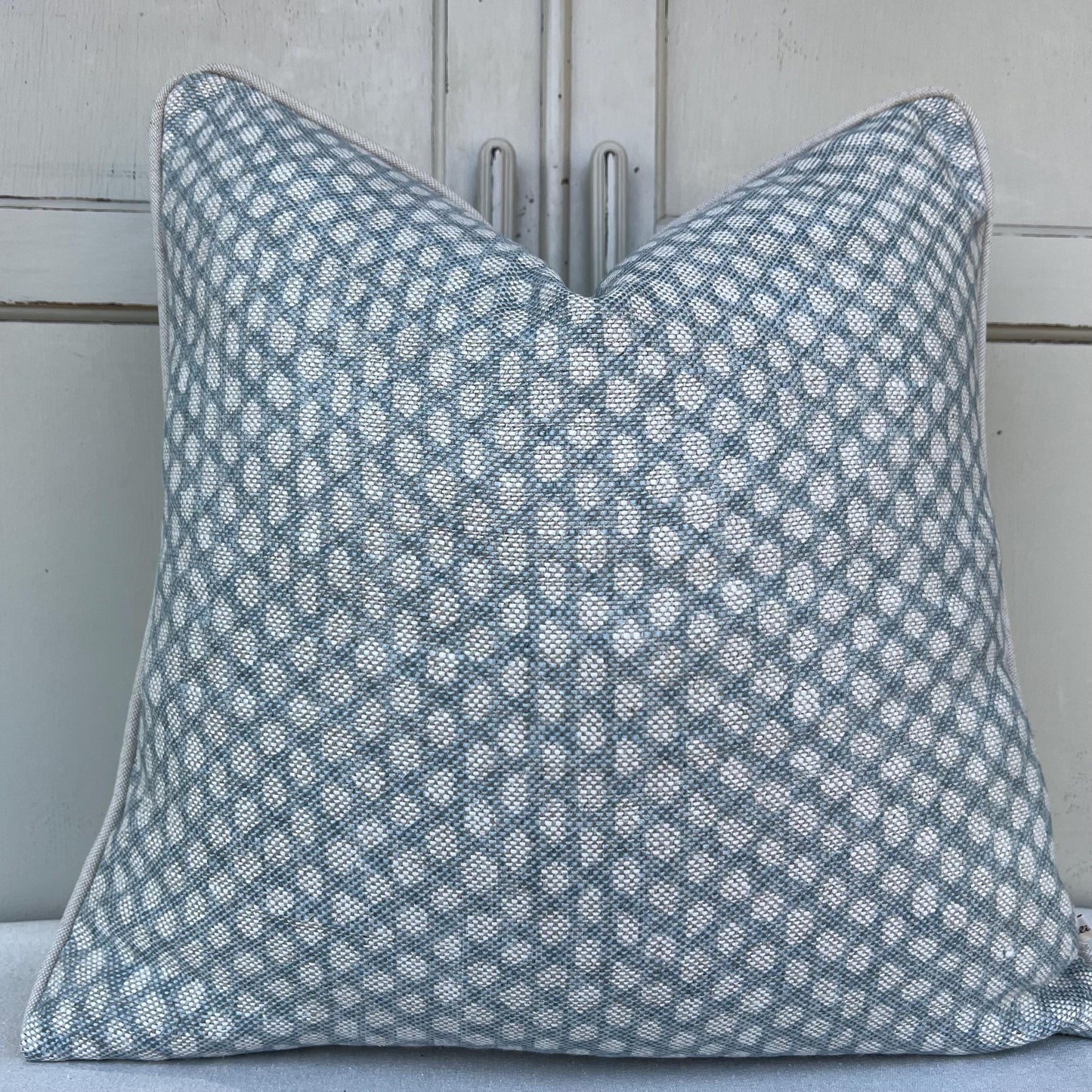 Cushions Made In Fermoie Wicker Luxury Designer Decorative Pale Blue Cotton Cushion Pillow Throw Cover