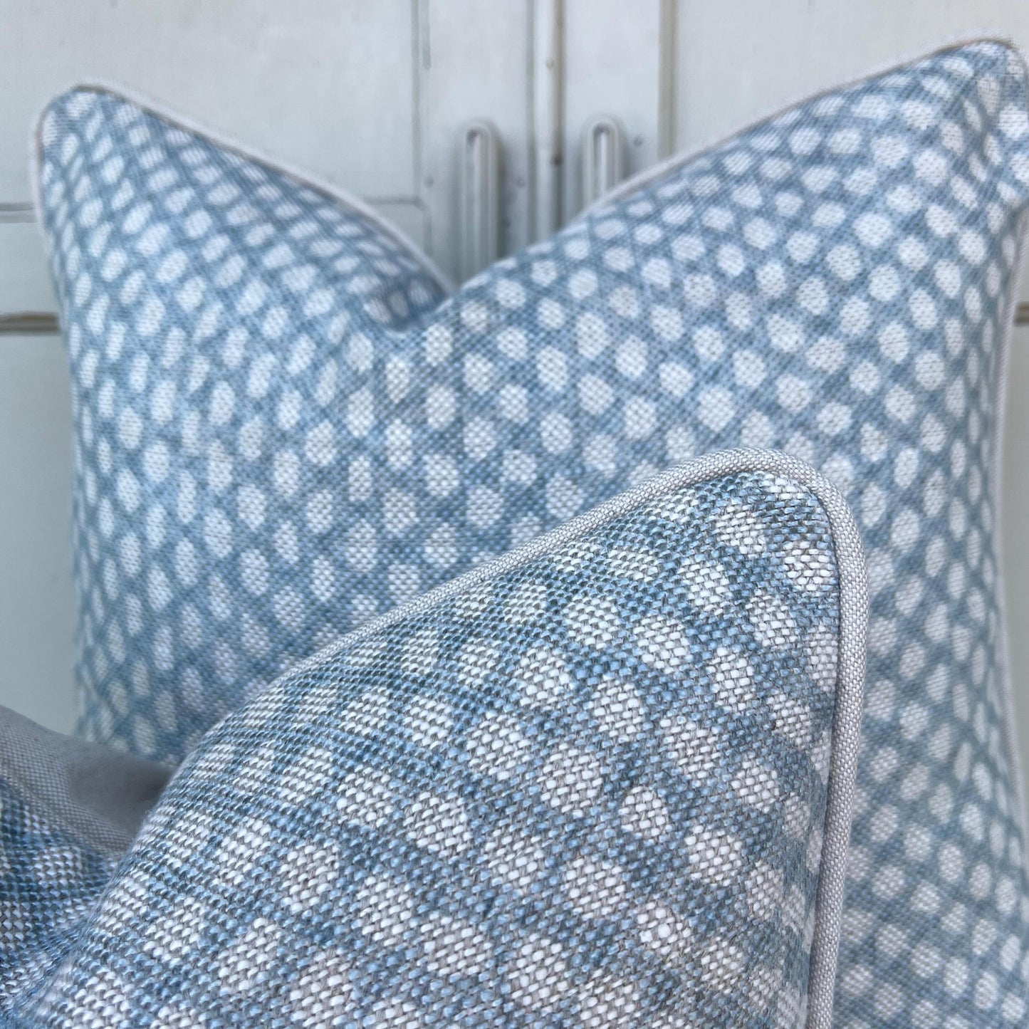 Cushions Made In Fermoie Wicker Luxury Designer Decorative Pale Blue Cotton Cushion Pillow Throw Cover