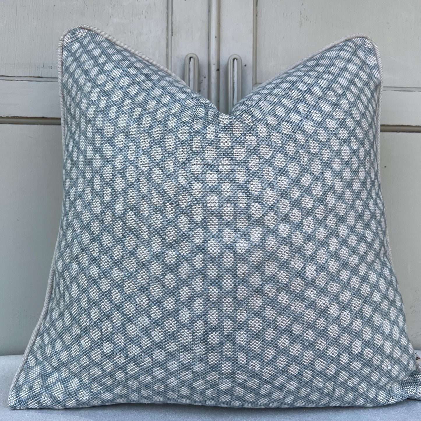 Cushions Made In Fermoie Wicker Luxury Designer Decorative Pale Blue Cotton Cushion Pillow Throw Cover