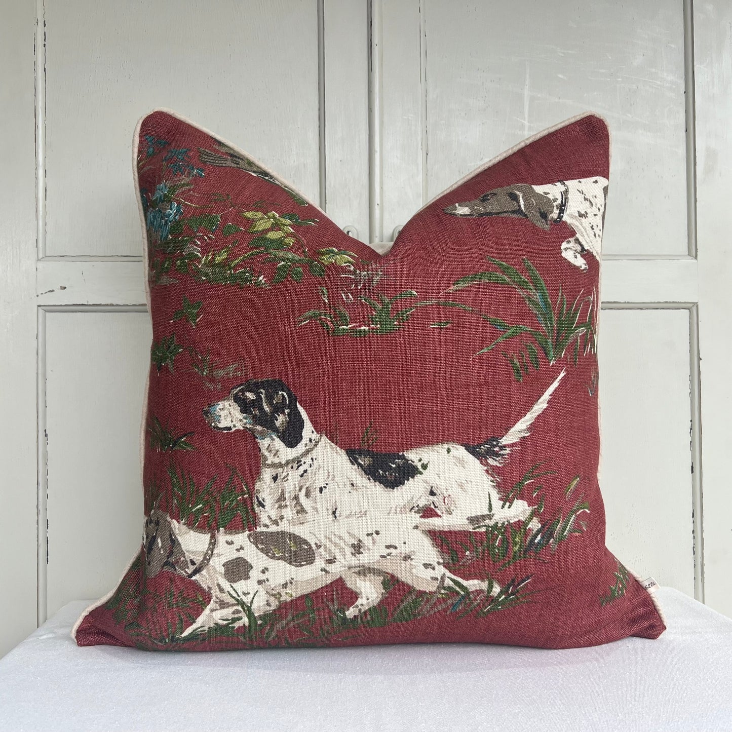 Schumacher Luxury Designer Pointers Burgundy Cushion Pillow Cover