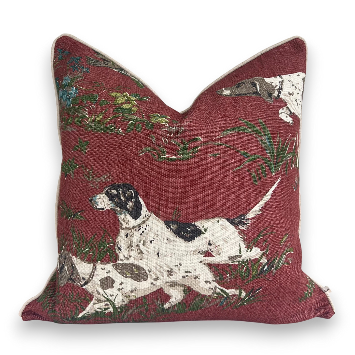 Schumacher Luxury Designer Pointers Burgundy Cushion Pillow Cover