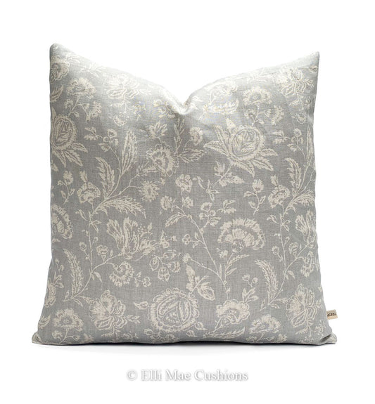 Cabbages and Roses French Toile Blue Cushion Pillow Cover