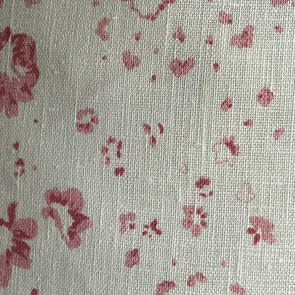 Cabbages and Roses New Penny Raspberry on White Line Cushion Cover