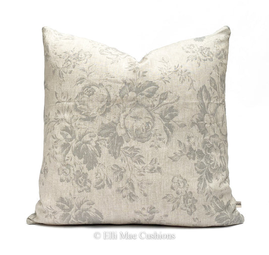 Cabbages and Roses Paris Rose Blue Cushion
