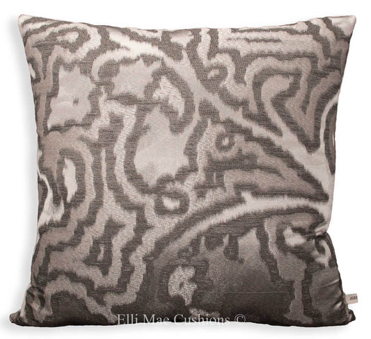 Sahco Mida Designer Grey Silver Contemporary Sofa Cushion Pillow Cover