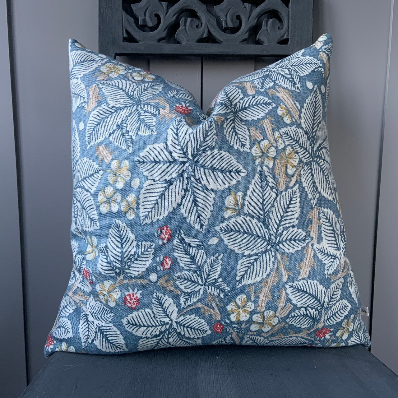 William Morris Bramble Luxury Designer Vintage Blue Cushion Pillow Cover