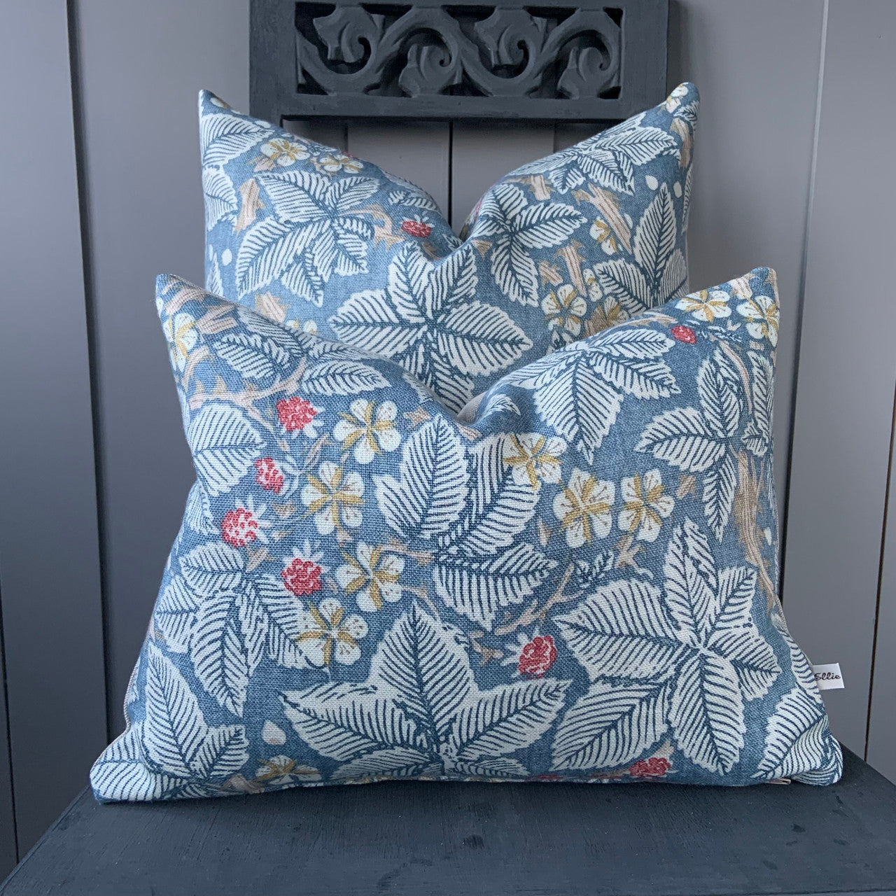 William Morris Bramble Luxury Designer Vintage Blue Cushion Pillow Cover
