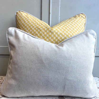 Cushions Made In Fermoie Ruffle Yellow Beige Cotton Decorative Sofa Pillow Cover