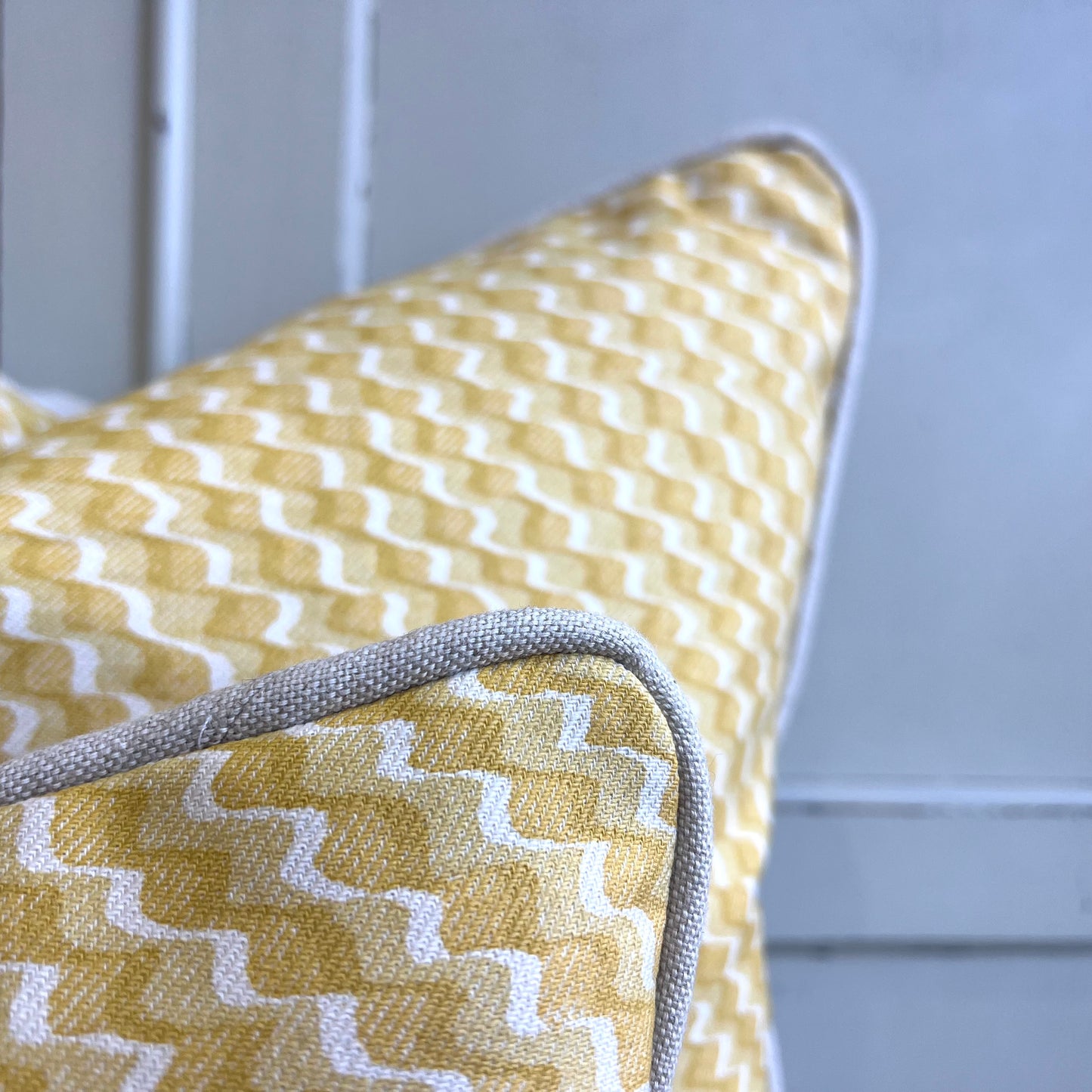 Cushions Made In Fermoie Ruffle Yellow Beige Cotton Decorative Sofa Pillow Cover