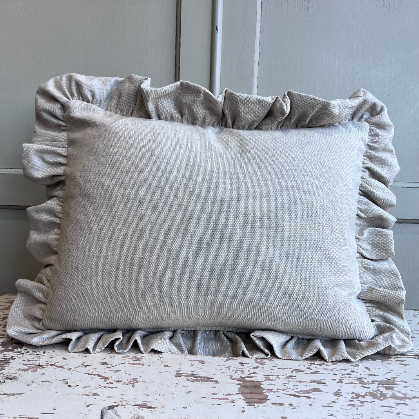 Cushions Made In Fermoie Luxury Designer Poulton Stripe Pale Soft Grey Cushion Pillow Throw Cover