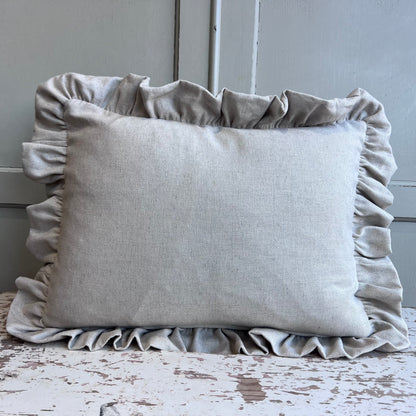 Cushions Made In Fermoie Luxury Designer Poulton Stripe Pale Soft Grey Cushion Pillow Throw Cover