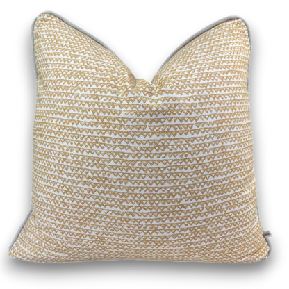 Fermoie Mendip Luxury Designer Decorative Yellow Neutral Cotton Cushion Pillow Throw Cover