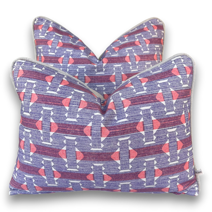 Cushions Made In Fermoie Sicily Luxury Designer Decorative Red Mauve Neutral Cotton Cushion Pillow Throw Cover