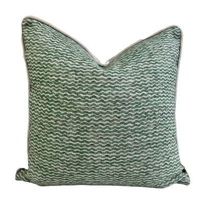 Cushions Made in Fermoie Popple Decorative Green Neutral Linen Cushion Pillow Throw Cover