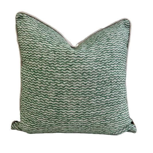 Cushions Made in Fermoie Popple Decorative Green Neutral Linen Cushion Pillow Throw Cover