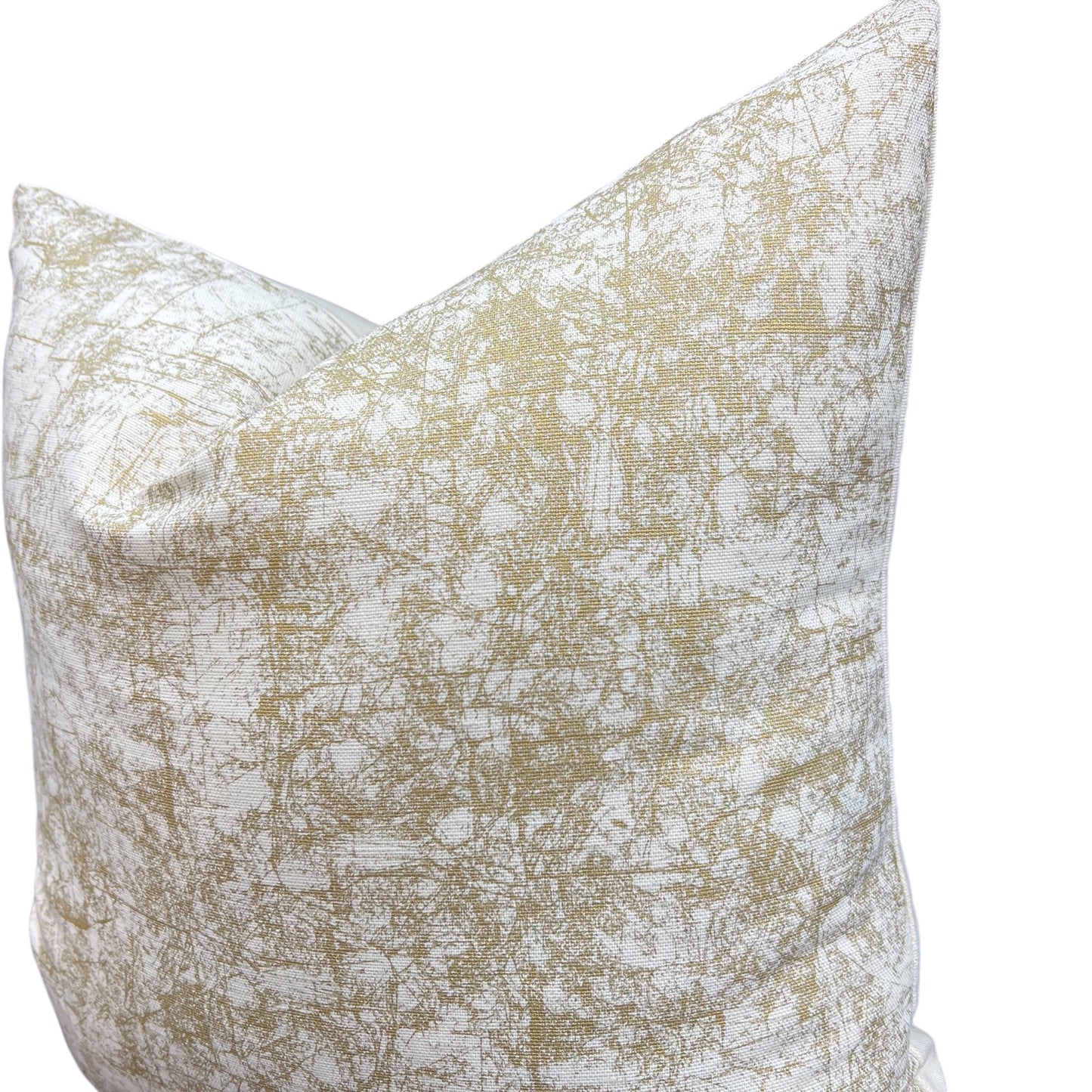 Luxury Designer Abstract Gold Cream Cushion Pillow Throw Cover