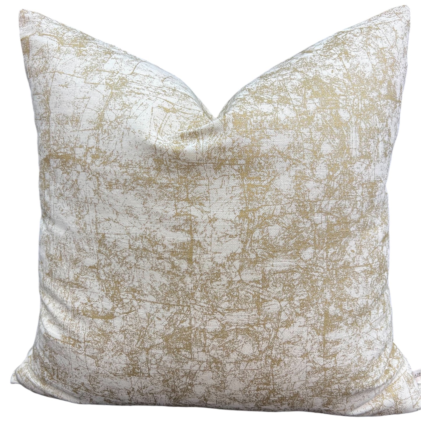 Luxury Designer Abstract Gold Cream Cushion Pillow Throw Cover