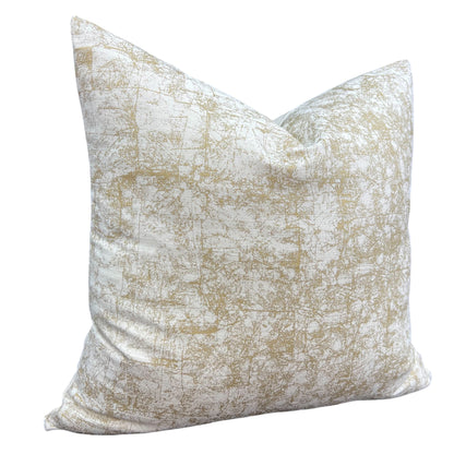 Luxury Designer Abstract Gold Cream Cushion Pillow Throw Cover