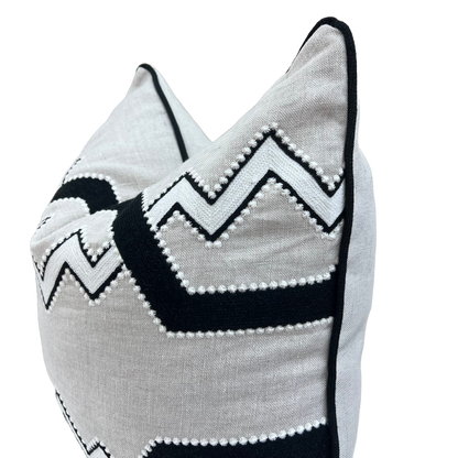 Manuel Canovas Geometric Crewel Linen Decorative Cushion Throw Pillow Cover