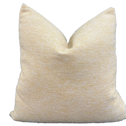 Luxury Designer Plain Corn Yellow Gold Textured Linen Fabric Cushion Pillow Cover