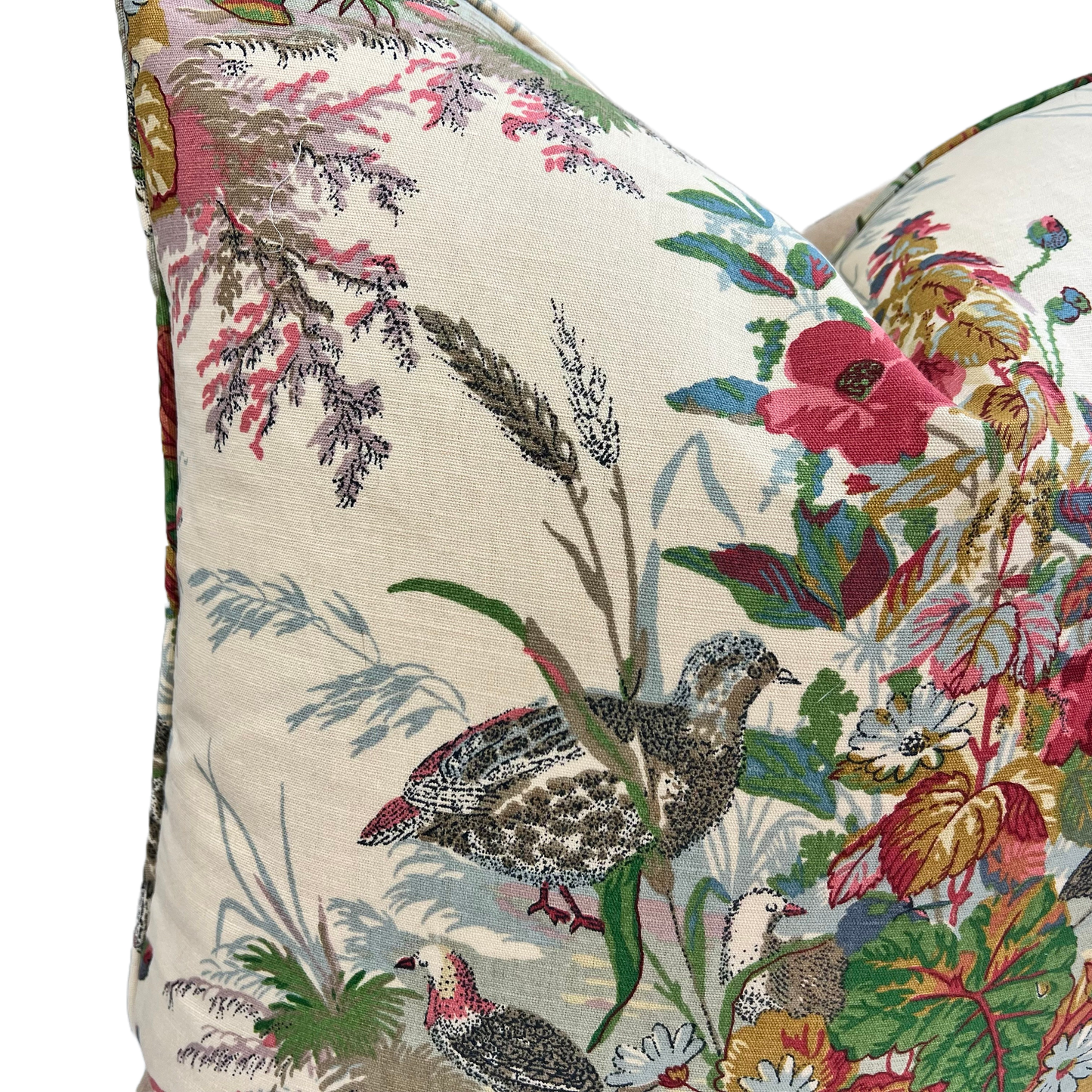 Schumacher Quail Meadow Summer Traditional Luxury Designer Cushion Sofa Throw Pillow Cover