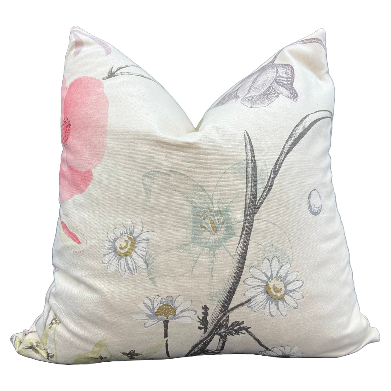 Kew Collection Designer Meadow Luxury Fabric Floral Large Cushion Pillow Cover