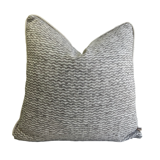 Cushions Made In Fermoie Popple Luxury Designer Decorative Grey Neutral Linen Cushion Pillow Throw Cover