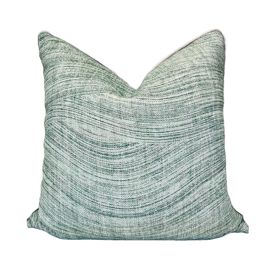 Cushions Made In Fermoie Wave Luxury Designer Decorative Rich Green Linen Cushion Pillow Throw Cover.